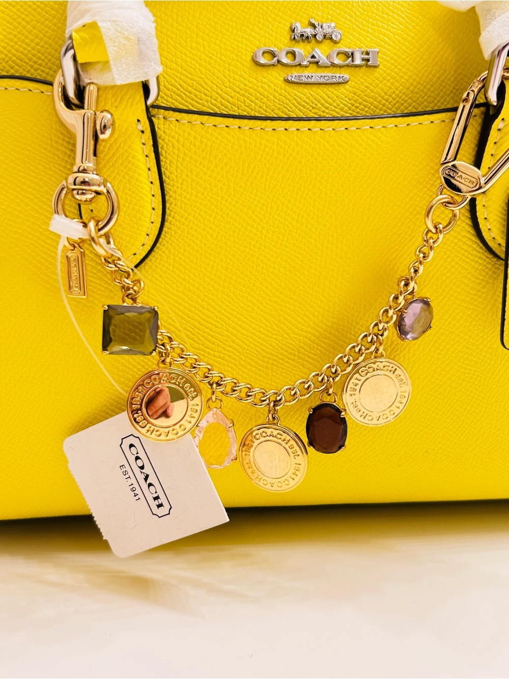 VINTAGE EXTREMELY RARE Coach 1941 Swag Bag Charm/ Keychain/ Bracelet - Picture 6 of 16